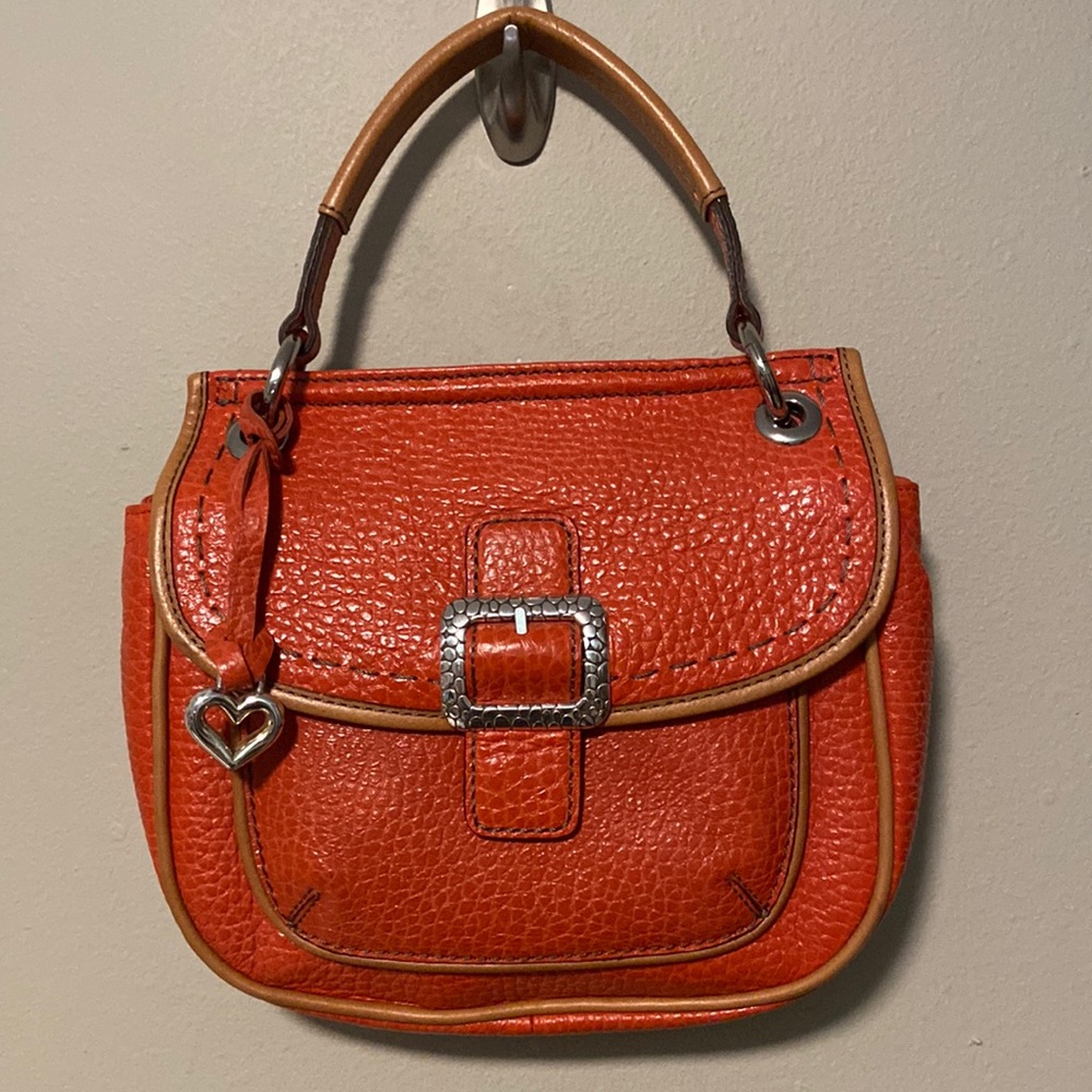 Brighton orange and tan crossbody